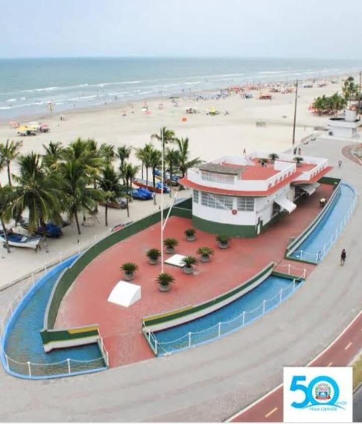 Praia Grande -Ocian Rio D'Ouro Ape 70Mt Do Marアパートメント エクステリア 写真